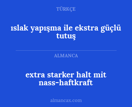 extra starker halt mit nass-haftkraft - ıslak yapışma ile ekstra güçlü tutuş