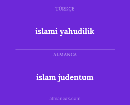 islami yahudilik - islam judentum