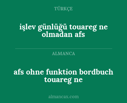 işlev günlüğü touareg ne olmadan afs - afs ohne funktion bordbuch touareg ne