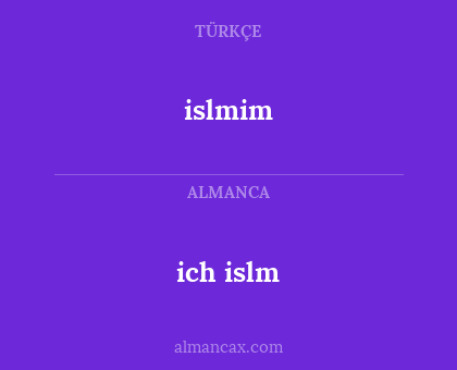ich islm - islmim