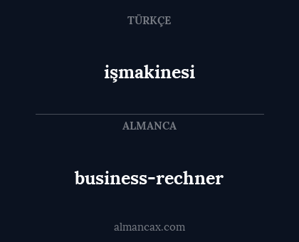 business-rechner - işmakinesi