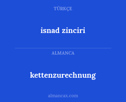 kettenzurechnung - isnad zinciri