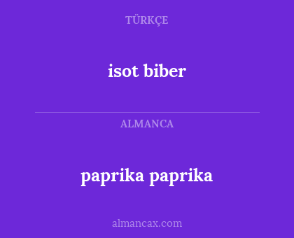 isot biber - paprika paprika