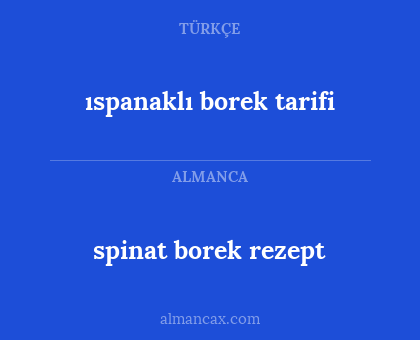 spinat borek rezept - ıspanaklı borek tarifi