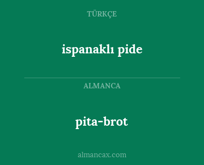 pita-brot - ispanaklı pide