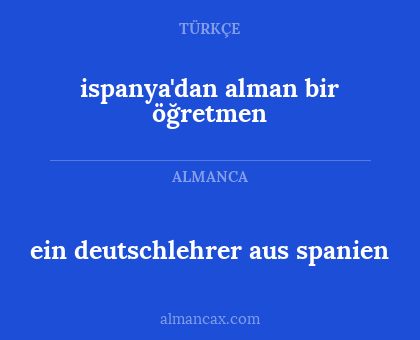 ispanya'dan alman bir öğretmen - ein deutschlehrer aus spanien