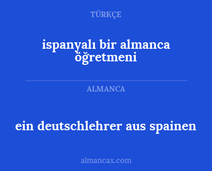 ein deutschlehrer aus spainen - ispanyalı bir almanca öğretmeni