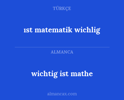 wichtig ist mathe - ıst matematik wichlig