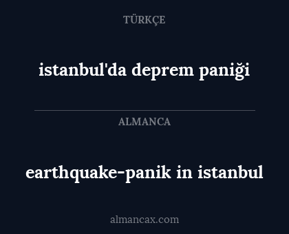 istanbul'da deprem paniği - earthquake-panik in istanbul