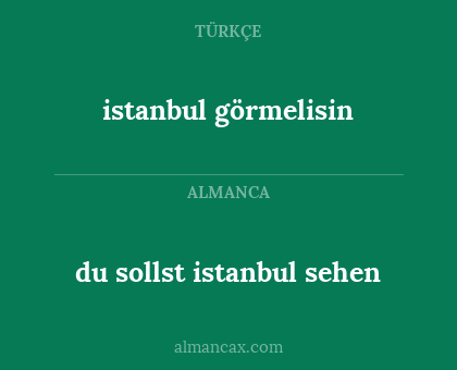 istanbul görmelisin - du sollst istanbul sehen