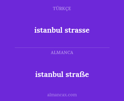 istanbul straße - istanbul strasse