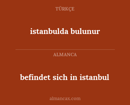 befindet sich in istanbul - istanbulda bulunur