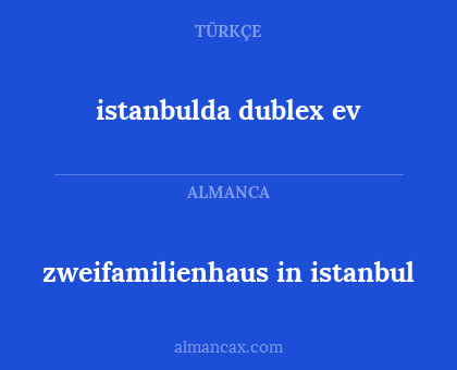istanbulda dublex ev - zweifamilienhaus in istanbul