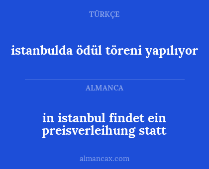 in istanbul findet ein preisverleihung statt - istanbulda ödül töreni yapılıyor