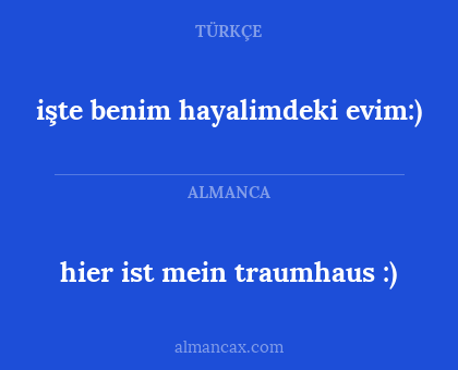 işte benim hayalimdeki evim:) - hier ist mein traumhaus :)