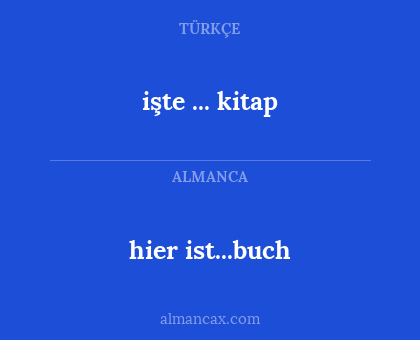 hier ist...buch - işte ... kitap