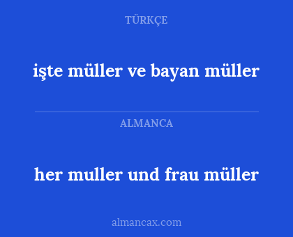 işte müller ve bayan müller - her muller und frau müller