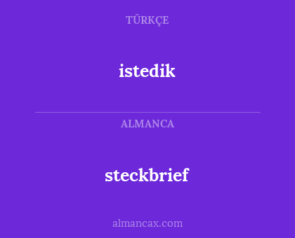 steckbrief - istedik