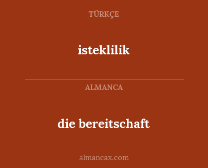 die bereitschaft - isteklilik