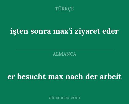 işten sonra max'i ziyaret eder - er besucht max nach der arbeit