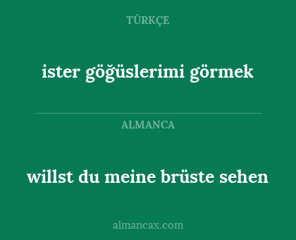 ister göğüslerimi görmek - willst du meine brüste sehen