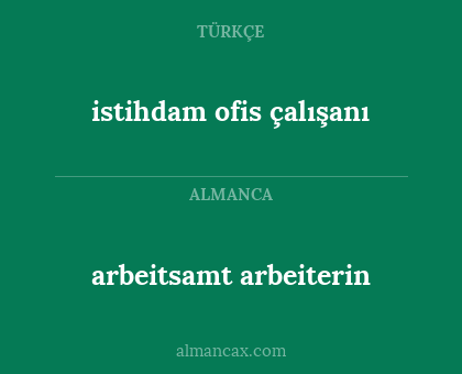 arbeitsamt arbeiterin - istihdam ofis çalışanı