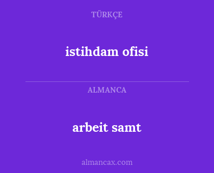istihdam ofisi - arbeit samt