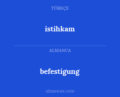 istihkam - befestigung