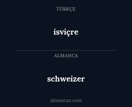 isviçre - schweizer