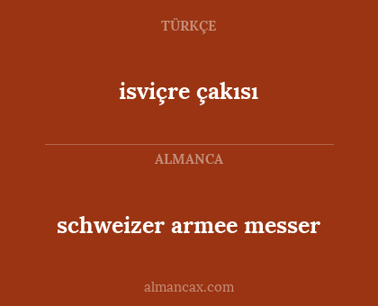 schweizer armee messer - isviçre çakısı