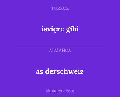isviçre gibi - as derschweiz