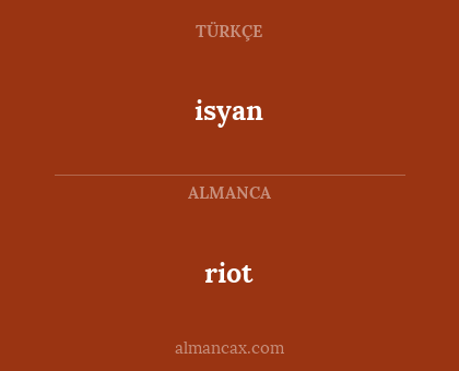 riot - isyan
