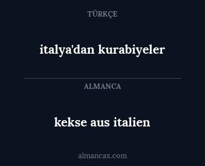 italya'dan kurabiyeler - kekse aus italien
