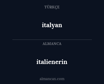 italienerin - italyan