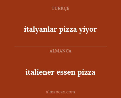 italiener essen pizza - italyanlar pizza yiyor