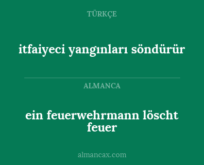 ein feuerwehrmann löscht feuer - itfaiyeci yangınları söndürür