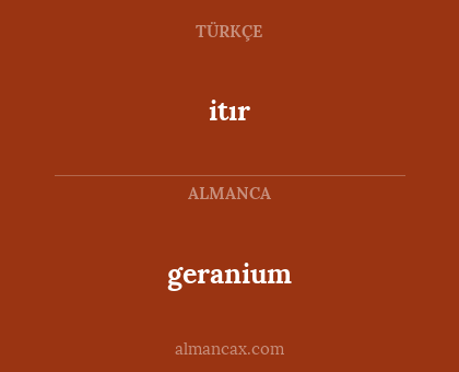 geranium - itır