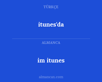 im itunes - itunes'da