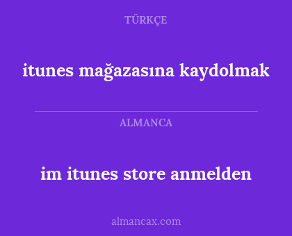 itunes mağazasına kaydolmak - im itunes store anmelden