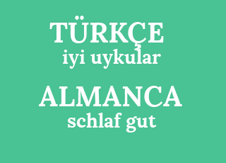 Iyi Geceler Sevgilim Almancada