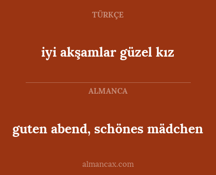 iyi akşamlar güzel kız - guten abend, schönes mädchen