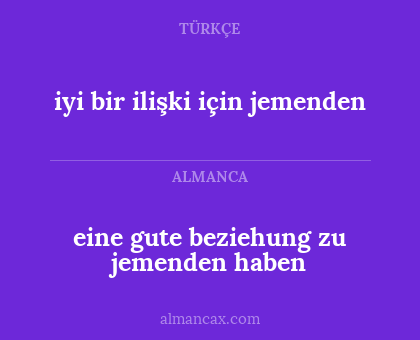 iyi bir ilişki için jemenden - eine gute beziehung zu jemenden haben