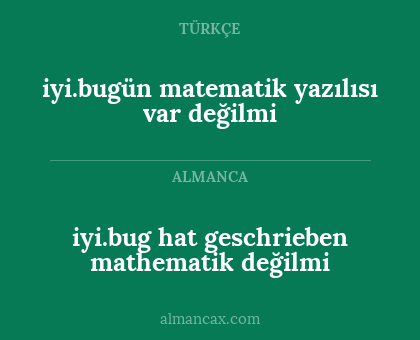 iyi.bug hat geschrieben mathematik değilmi - iyi.bugün matematik yazılısı var değilmi
