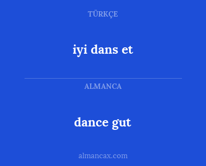 iyi dans et - dance gut