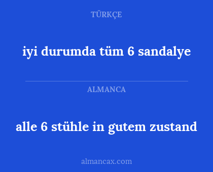 iyi durumda tüm 6 sandalye - alle 6 stühle in gutem zustand