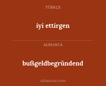 bußgeldbegründend - iyi ettirgen