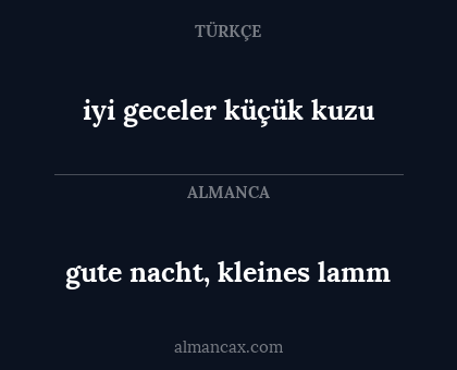 iyi geceler küçük kuzu - gute nacht, kleines lamm