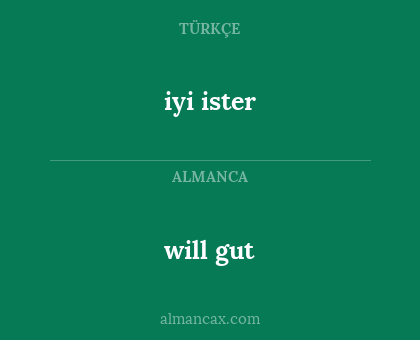 iyi ister - will gut