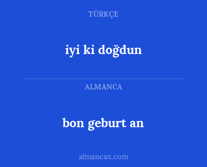 iyi ki doğdun - bon geburt an