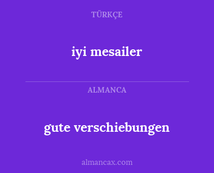 iyi mesailer - gute verschiebungen